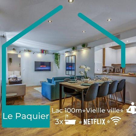 Le Paquier - Mycosyapart, Vieille Ville, Calme, Lac 100M, Netflix อานซี ภายนอก รูปภาพ