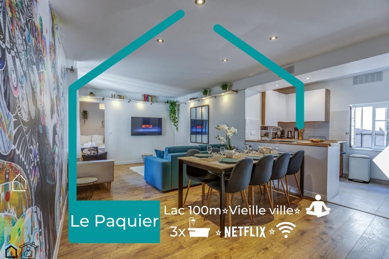 Le Paquier - Mycosyapart, Vieille Ville, Calme, Lac 100M, Netflix อานซี ภายนอก รูปภาพ